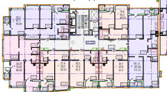 Дом 1, секция 1, план 2 этажа