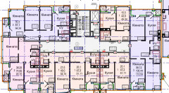 Дом 1, секция 1, план 4-7 этажей