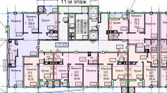 Дом 1, секция 2, план 11 этажа
