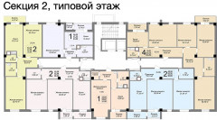 Дом 2, секция 2, план типового этажа