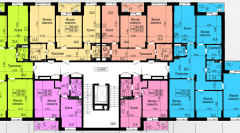 Дом 1, секция А1, план 2-8 этажей