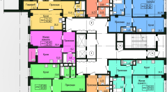 Дом 1, сеция Б1, план 2-12 этажей